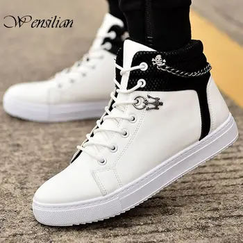 

Skate Sneakers Mens Casual Shoes Height Increasing Trainers Breathable Casual Sneakers High Top Shoes Men Zapatillas Hombre 2020