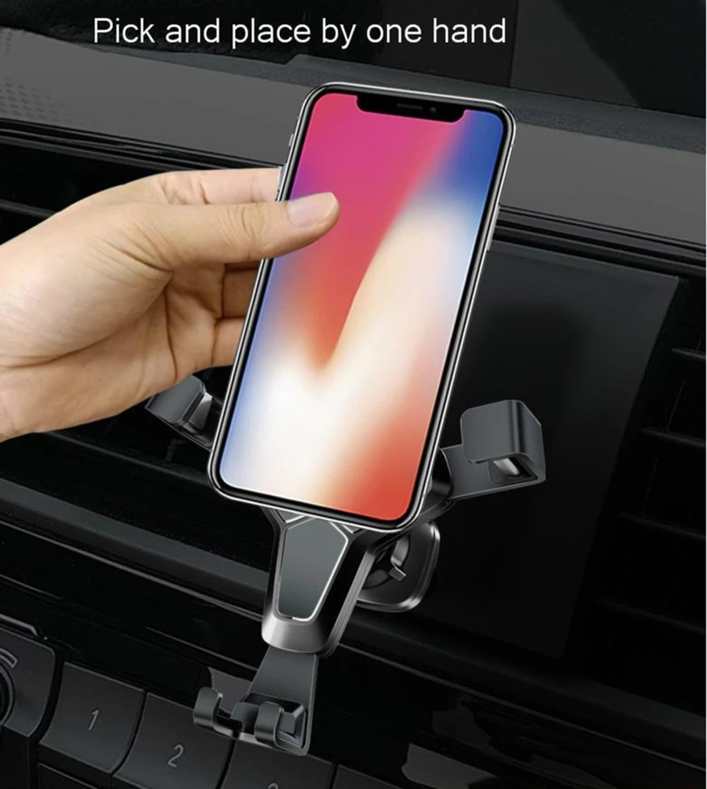 Автомобильный держатель Vogek Gravity для iPhone X XS MAX Gravity Air Vent, держатель для телефона в автомобиле, держатель для мобильного телефона, подставка
