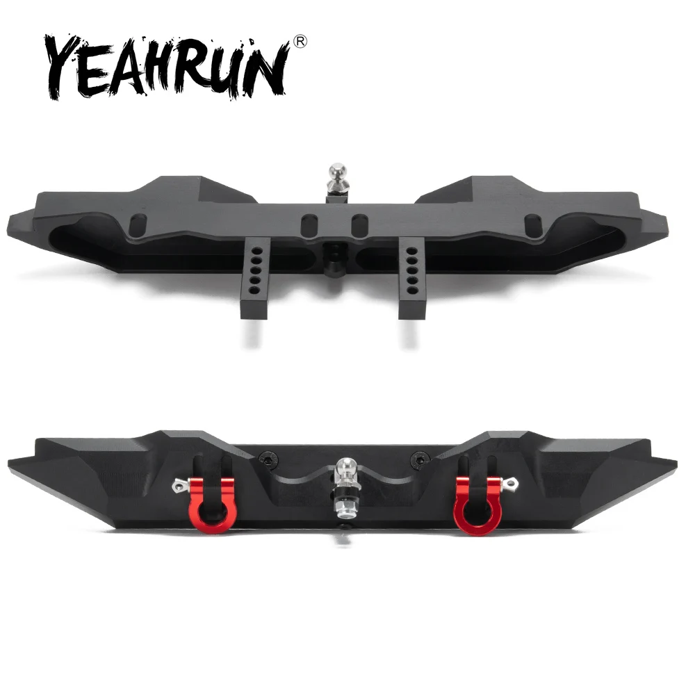 

YEAHRUN Metal Rear Bumper Anti Collision with Tow Hitch Shackles for TRX-4 1/10 RC Crawler Car Model Upgrade Parts