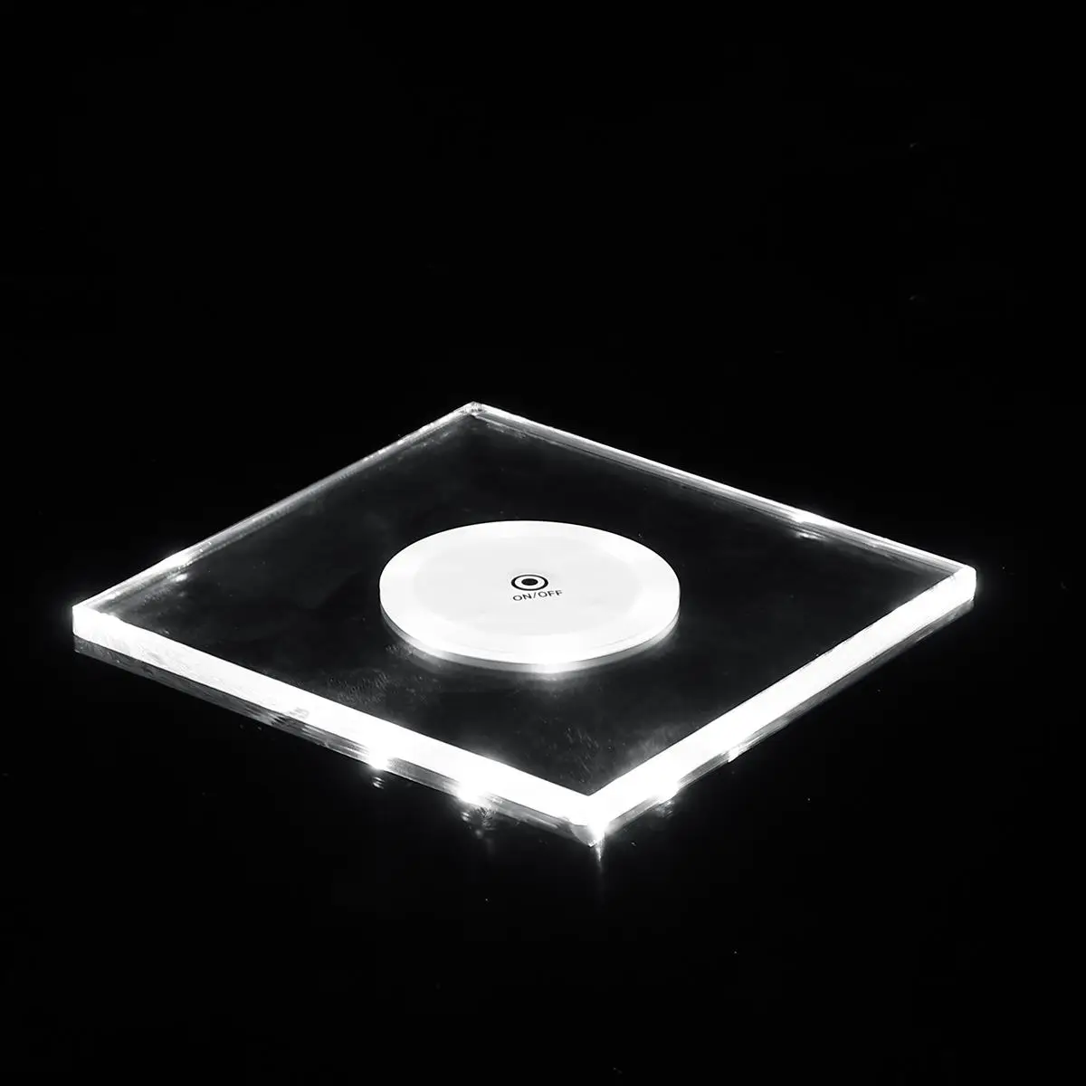 LED Bottle Cup Night Light Color Mat Sticker Club Cocktail Party Pad Holder Square Ultra-thin Luminous Cup Pad Cocktail Bar