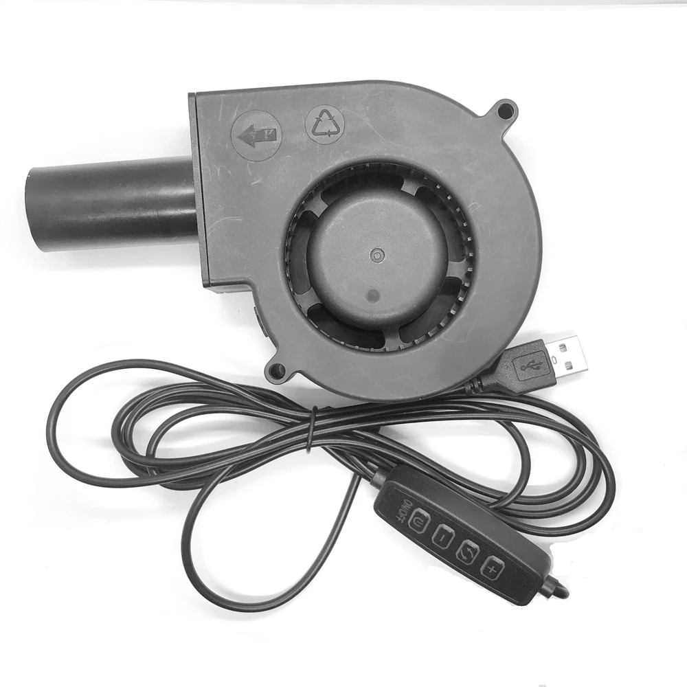 Usb 9733 Grande Volume de ar Turbina com Saída de ar Ventilador Fogão a Lenha Churrasco Fogão Doméstico Pequeno 9.7cm Exaustão Ventilador 5v Ventiladores e resfriadores - Imagem 2