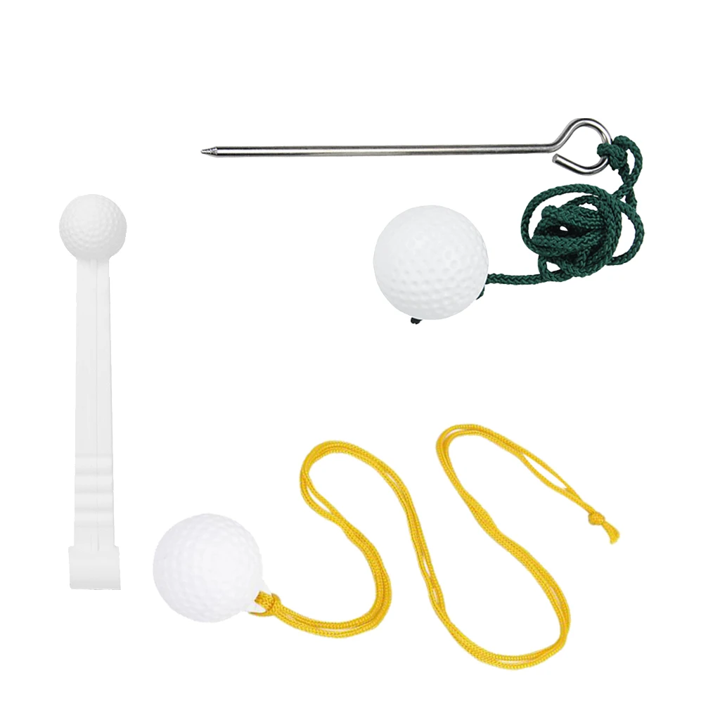 

3 Pieces Mixed Style Set Golf Swing Aid Hit Alignment Practice Training Rope Ball 40mm