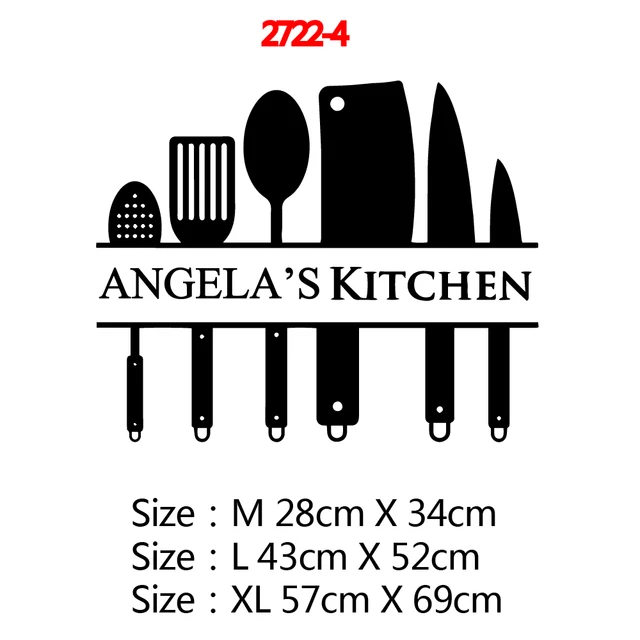 Diy Custom name Kitchen Wall Stickers Home Decoration Accessories For Kitchen Decoration Wall Decal Home Decor 2722-4