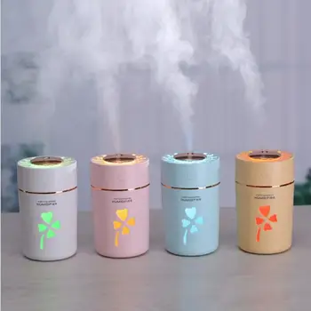 

New Clover Mini Humidifier 280ml Large Capacity USB Creative Colorful Romantic Luminous Moisturizing Office Home Desktop Humidif