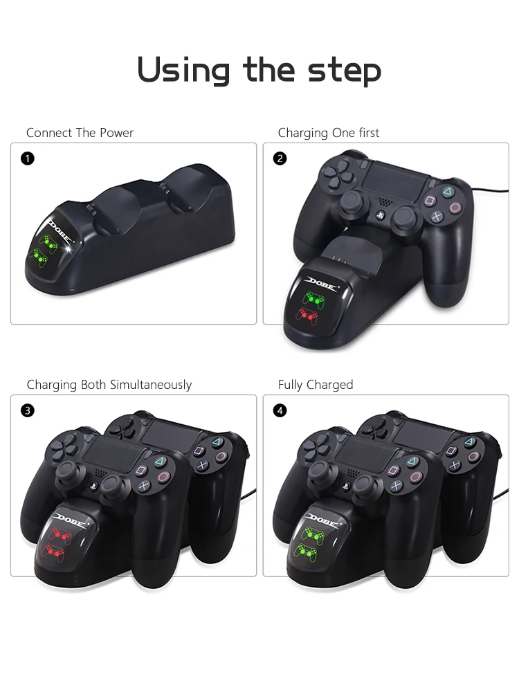 Данные лягушка игровой контроллер Джойстик двойной USB зарядная док-станция с светодиодный светильник индикаторы для Playstation 4 PS4/PS4 Slim/Pro