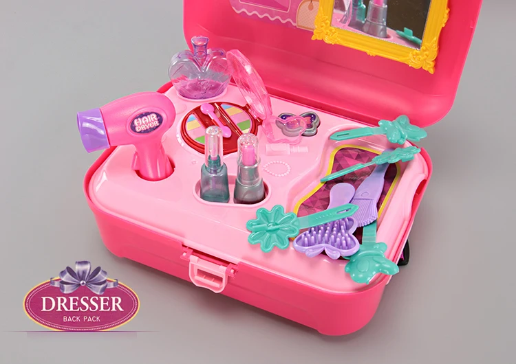 Children North America Cosmetics Girls Have Set Princess Toy Every Family Non-Baby 3-56-Year-Old Rubber Dressing Table