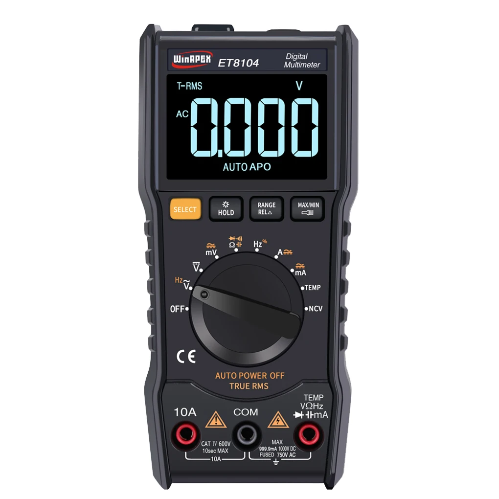 Цифровой мультиметр портативный DC/AC вольтметр Мегаомметр ЖК-дисплей измеритель температуры