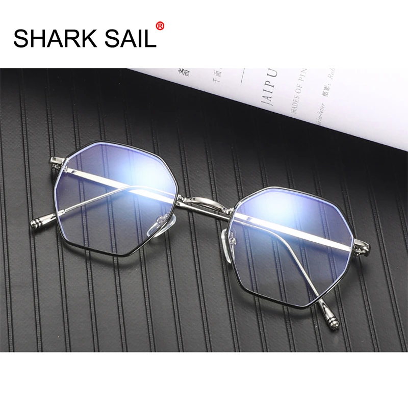 

SHARK SAIL Blue Light Blocking Spectacles Anti Eyestrain Decorative Glasses Light Computer Radiation Protection Eyewear UV400