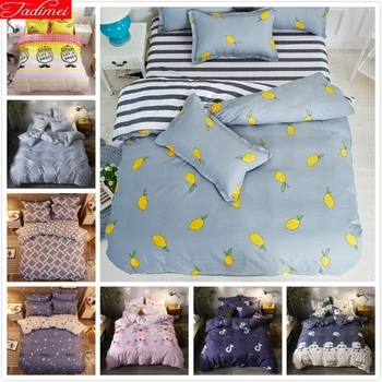 

3/4 pcs Bedding Set Adult Kids Soft Cotton Bed Linen Single Twin Full Double Queen King Size Duvet Cover Quilt Comforter Case 2m