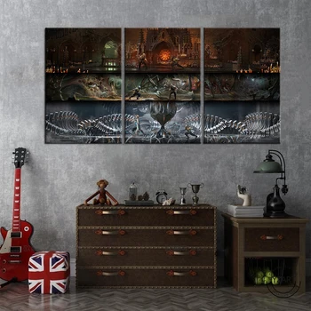 

3pcs Canvas Paintings Mortal Kombat 11 Video Game Poster Pictures Wall Art for Home Decor-NO Frame