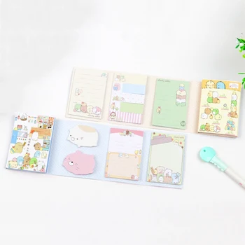 

Cute Cartoon Animals 4 Folding Memo Pad Sticky Notes Memo Notepad Bookmark Stationery Gift For Student Random Style