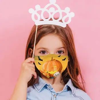

Children's Face Protection Washable Proof Protect Mouth Cover Halloween Cool 5PC Adjustable Cotton Bibs With Gasket