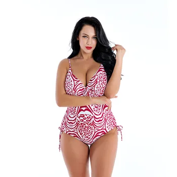 

Sexy women's one-piece women's triangle swimsuit conservative printing