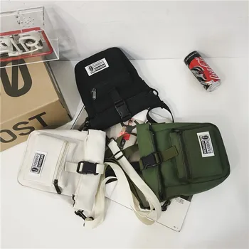 

Crossbody Bags Women Canvas Shoulder Bags 2019 New Hot Fashion Cool Army Green Female Hasp Zipper Unisex Messenger Bags Handbags