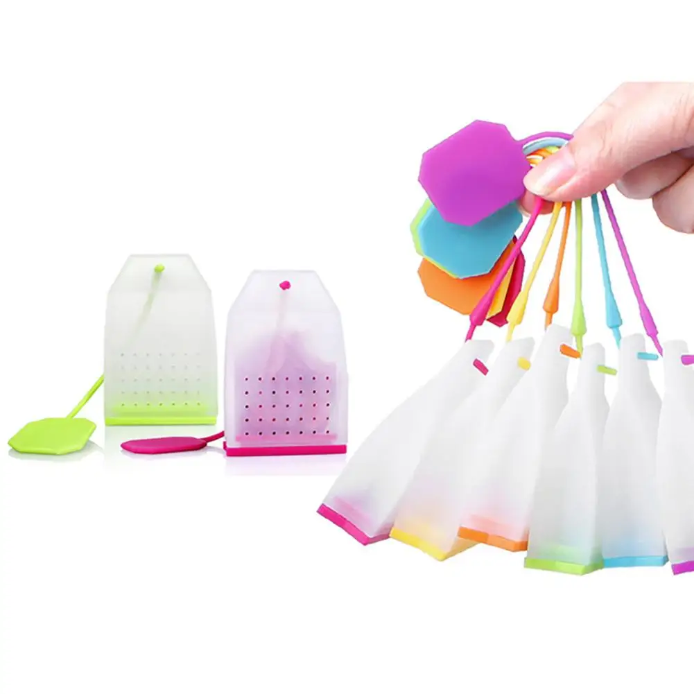 

2Pcs Silicone Loose Leaf Tea Infusers Tea Bag Shape Herbal Spice Strainer Filter