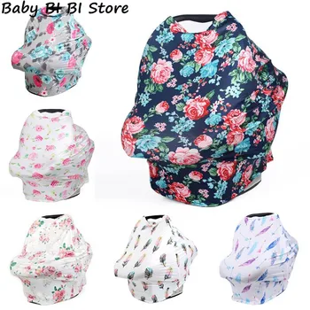 

Multi-function Breastfeeding Towel Newborn Infants Care Towel Wrap Printing Car Sunshade Baby Stroller Cover