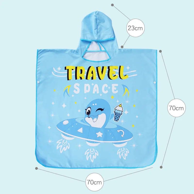 Bath Towel for Children Cloak Hooded BOY'S Absorbent Quick Drying Swimming Spa Bathrobe Girls Baby Travel Beach Towel