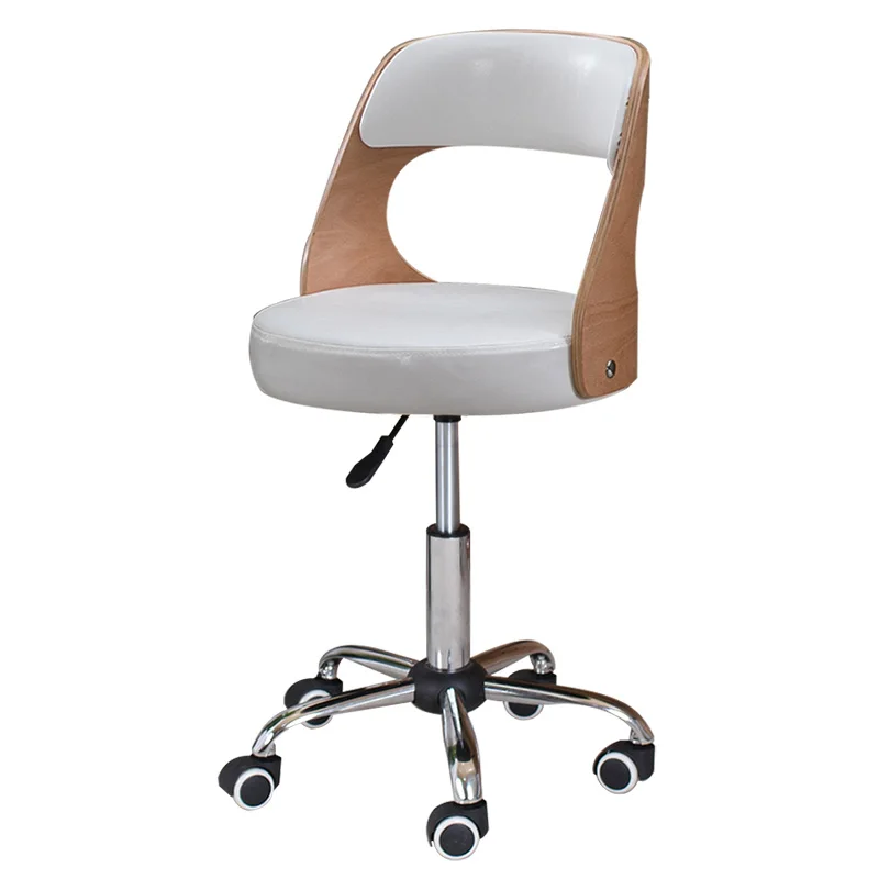 

Simple swivel chair solid wood computer lift modern student study stool desk