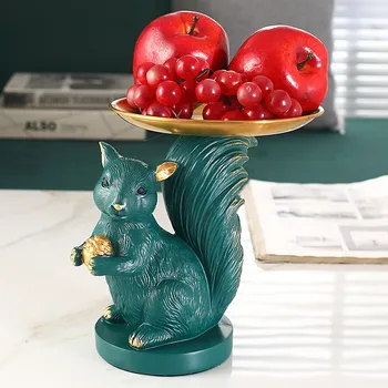 

Modern Bulldog Squirrel Figurine Storage Box Candy Fruit key Desktop Home Decor Storage Container Home Office Storage Box R5344