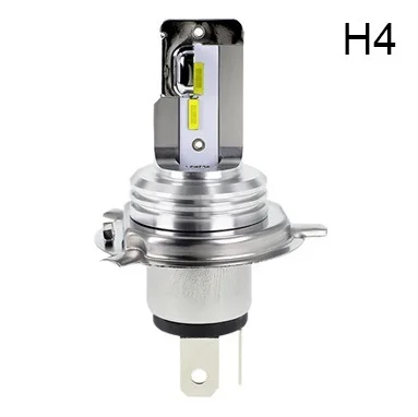 EURS 1 шт. AC DC 11 в 60 в мотоциклетная фара H4 светодиодные мото лампы 3000 К 6000 К Автомобильная фара освещение электрические автомобильные фонари - Испускаемый цвет: H4