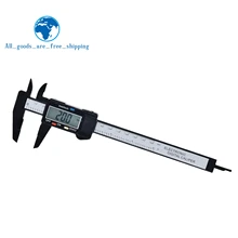 Новое поступление 150 мм 6 дюймов ЖК цифровой Электронный штангенциркуль из углеродного волокна Калибр микрометр измерительный инструмент