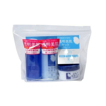 

Momotani travel kit, 899287, with rice extract, cleansing and UVL. Lotions+UVL. cream, 58 ml*2
