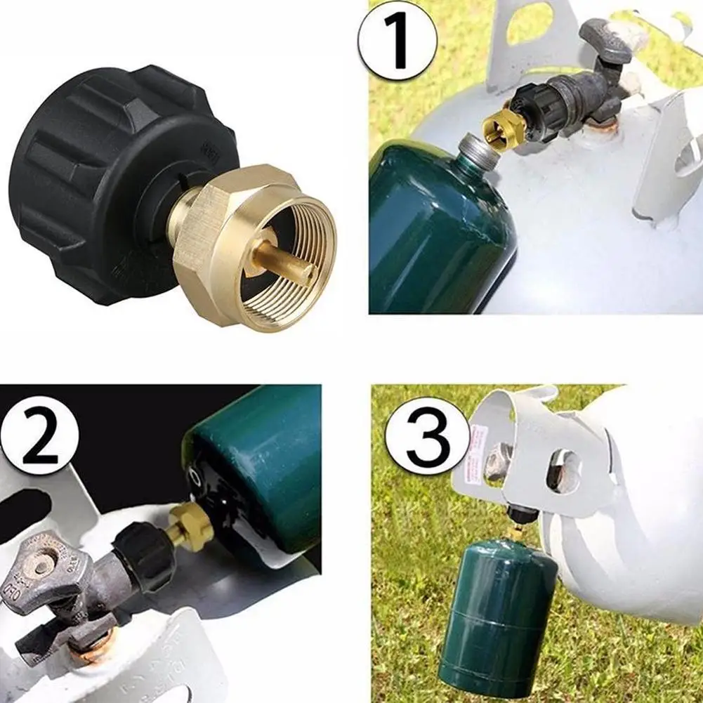 Propane Bottle Refill Adapter Kit 1 LB Small Cylinder Easy Seal Camping Fill Tools Proper Tank Kitchen W9J6 | Спорт и развлечения