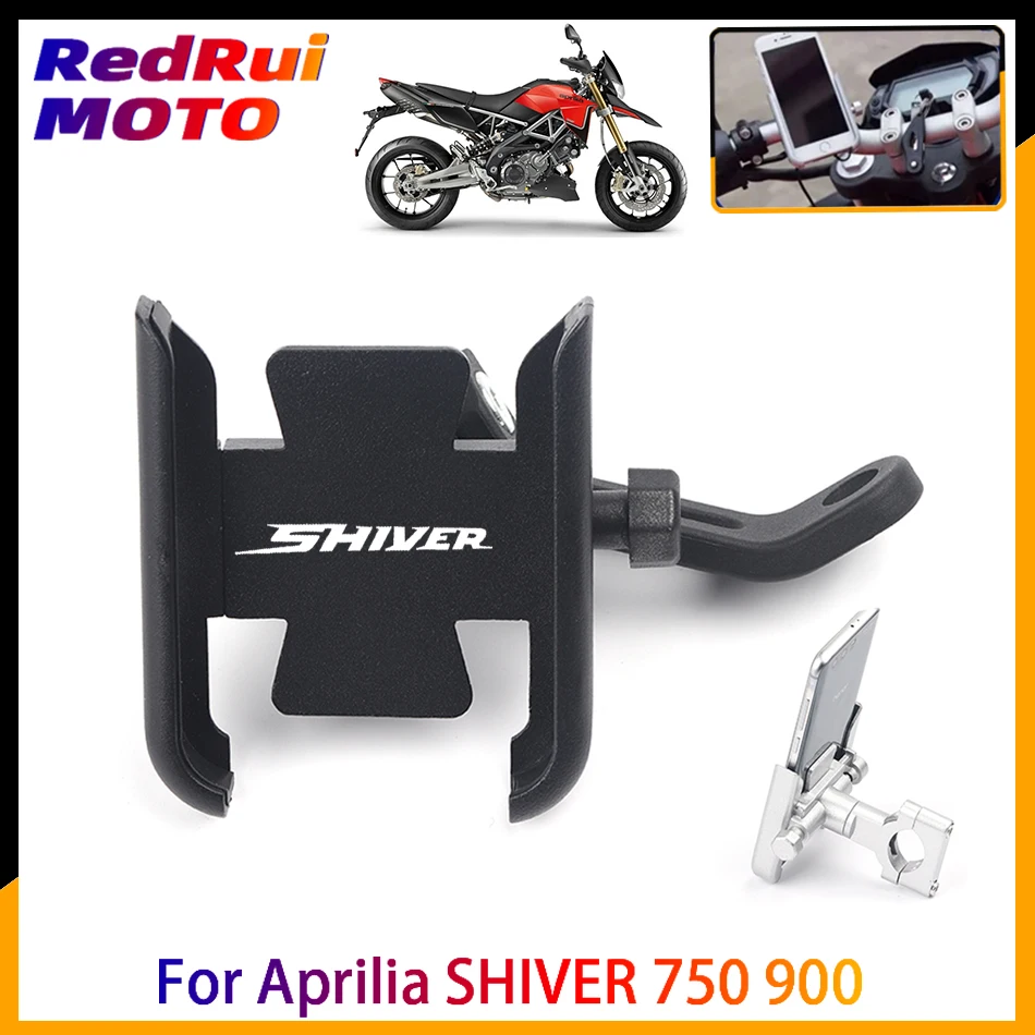 

Для мотоцикла Aprilia SHIVER 750 900 дюйма, алюминиевая фотомагнитола, держатель GPS-навигатора, кронштейн на руль зеркала заднего вида, аксессуары