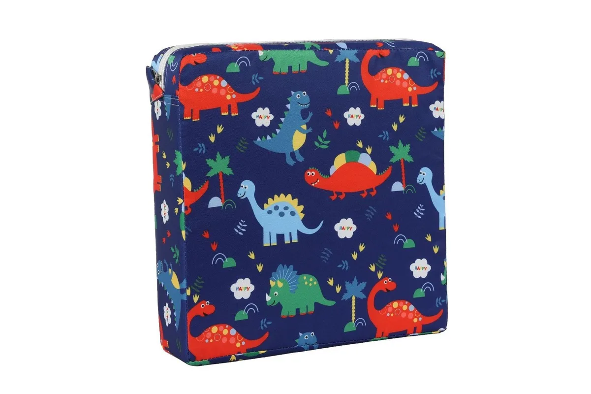 Silla de comedor para niños con almohadilla aumentada, asiento ajustable de dinosaurio, elefante, extraíble, cojín elevador, cojines de esponja