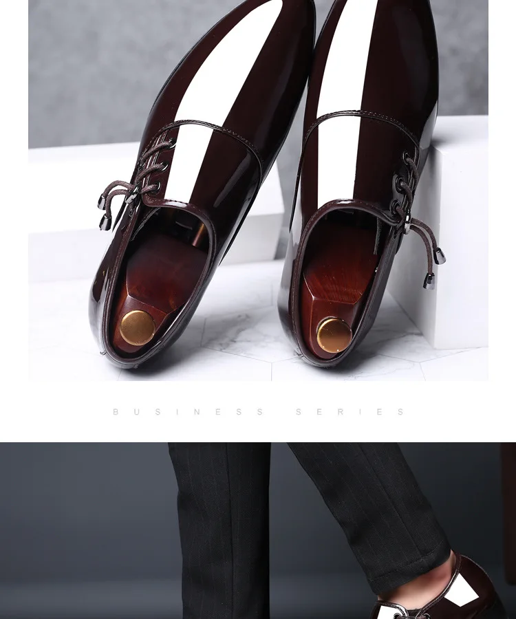 Formal Leather Luxury Men Oxford Shoes Plus Size 38-48