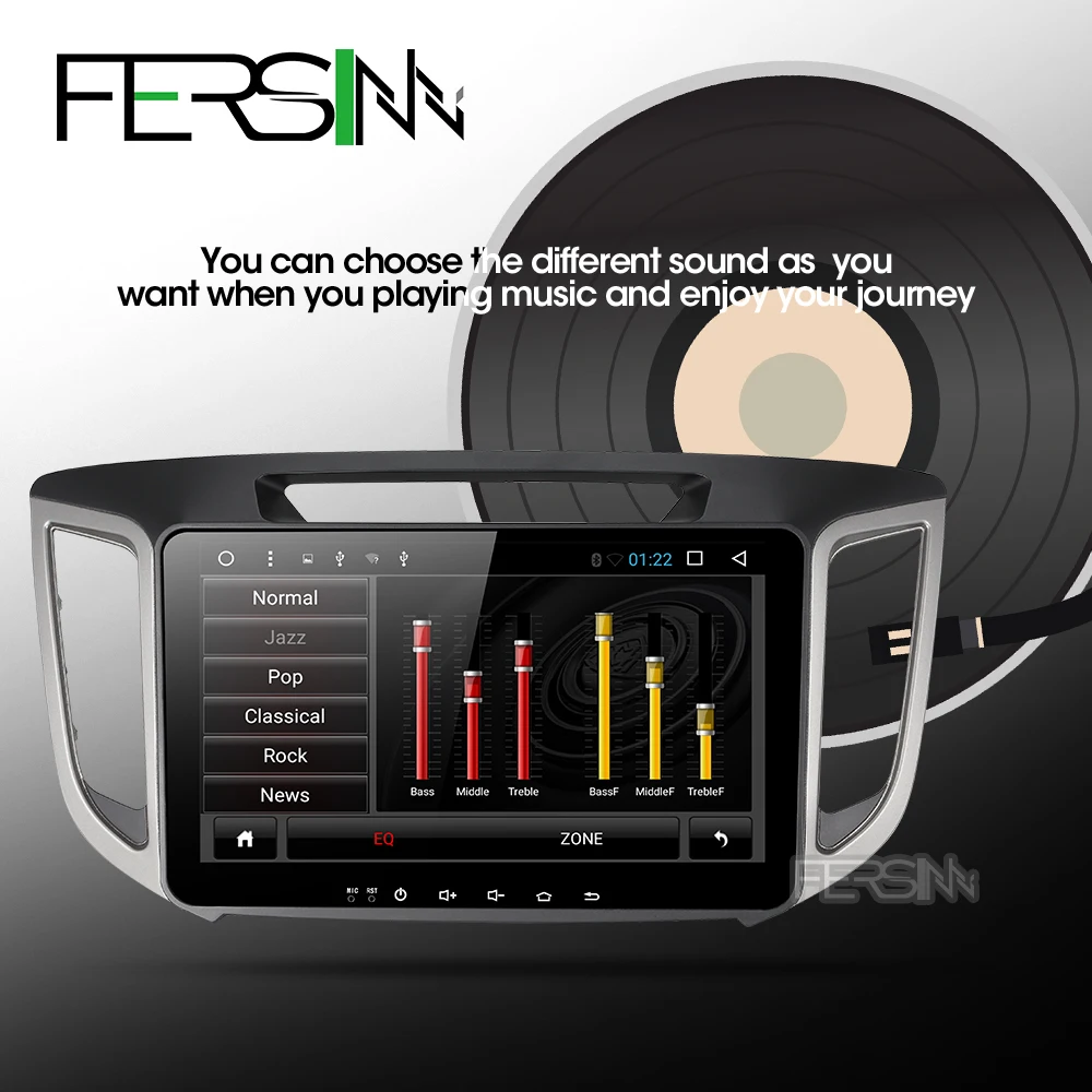 Perfect Fersinny CIX251060 2G android 9.0 car navigation dvd player 1024*600 For HYUNDAI IX25 CRETA  gps stereo car multimedia player 3