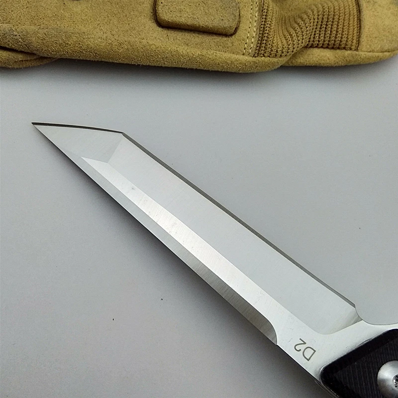 KESIWO EDC pocket folding knife D2 blade camping hunting knives tactical flipper utility G10 handle kitchen fruit fishing tools