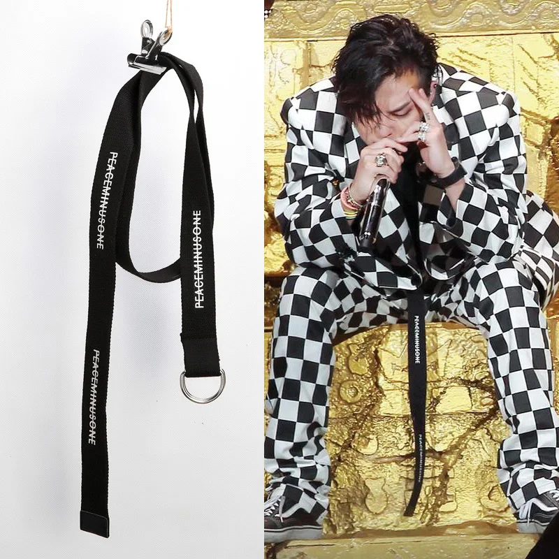 Пояс с надписью peaceminusone для мужчин Wome Harajuku Корея G Dragon 1:1 Лучшие Качественные