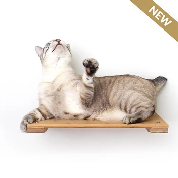 

Wooden Wall-mounted Cat Climbing Frame, Litter Cat Bed, Durable Cat Litter