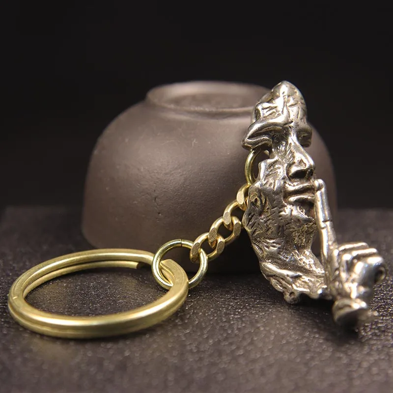 brass quiet keychain pendant (18)