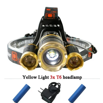 

3T6 led headlight ZOOM head lamp waterproof headlights cree xml t6 headlamp 18650rechargeable battery head flashlight head torch