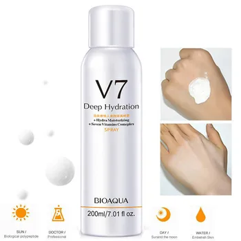 

2PCS Whitening Concealer Sunscreen Isolation Spray Waterproof V7 Hydration Moisturizing Contains 7 Skin Care Vitamins Complex