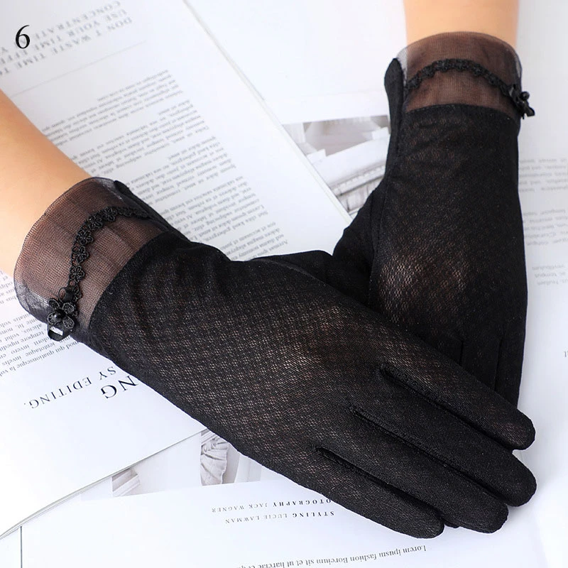 Women Summer Gloves Lace Flower Sexy Gloves Breathable Short Gloves Lady  Elegant Mittens Pure Pink Black Glove Guantes Mujer|Women's Gloves| -  AliExpress