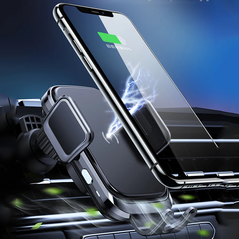 Быстрое автомобильное беспроводное зарядное устройство Qi 15 Вт для iPhone X Xiaomi Samsung 9