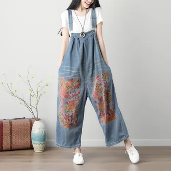 

Fashion Rompers Womens Jumpsuit Nice Casual Denim Overalls Women Full Length One Piece Outfit