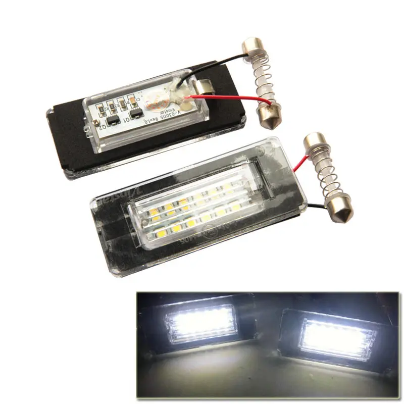 2x Bright 12V LED License Plate Lamp 18 SMD For BMW Mini Cooper R56/57/58/59