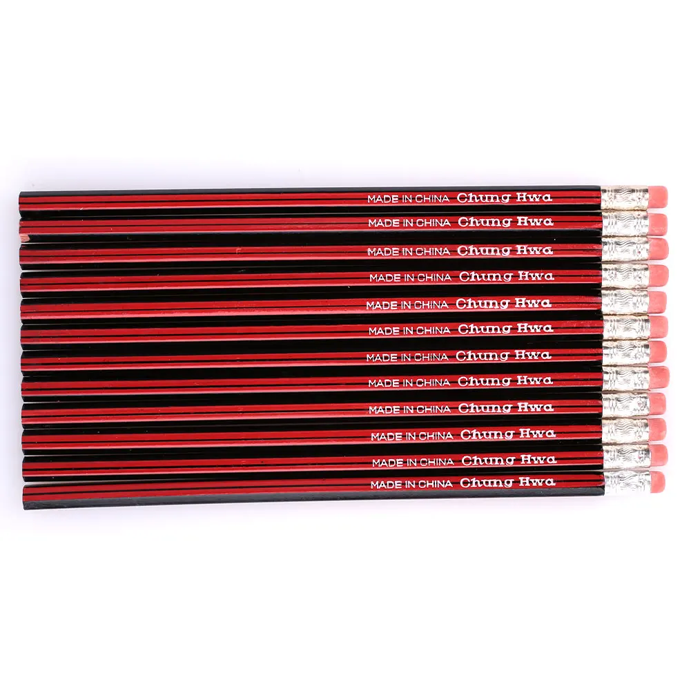 Carpenter Pencils Wooden Pencil HB 19cm Student Measuring Writing 12pcs/Lot Durable Marker Crafts Marking Sketching Universal