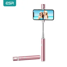 ESR Bluetooth Selfie Stick Fernbedienung Mit LED Licht für Live Kamera Selfie Handheld-Stick Für iPhone Samsung XIAOMI Android