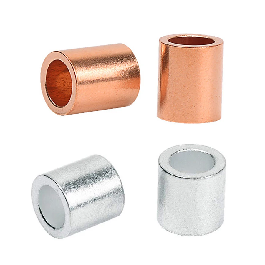 Luva de Friso das Virolas da Corda do Fio de Aço de mm 12 12 mm Bronze Braçadeira Redonda de Alumínio da Corda do Fio J008