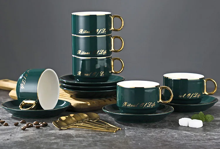 Творческий Пномпень керамическая кофейная чашка набор Европейский небольшой роскошный бытовой послеобеденный чай установка простой Норский стиль
