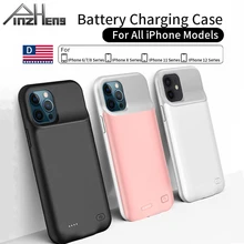 PINZHENG Battery Charger Case For iPhone 7 8 6 6S Plus Charging Case For iPhone X XS 12 11 Pro Max Portable Power Bank Charger