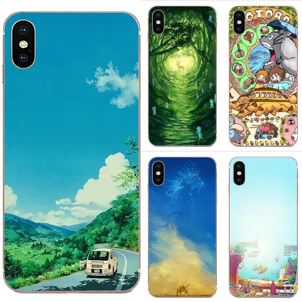 Чехол-накладка из термополиуретана для картина Studio Ghibli Huawei Honor 4C 5A 5C 5X6 6A 6X7 7A 7C 7X8 8C