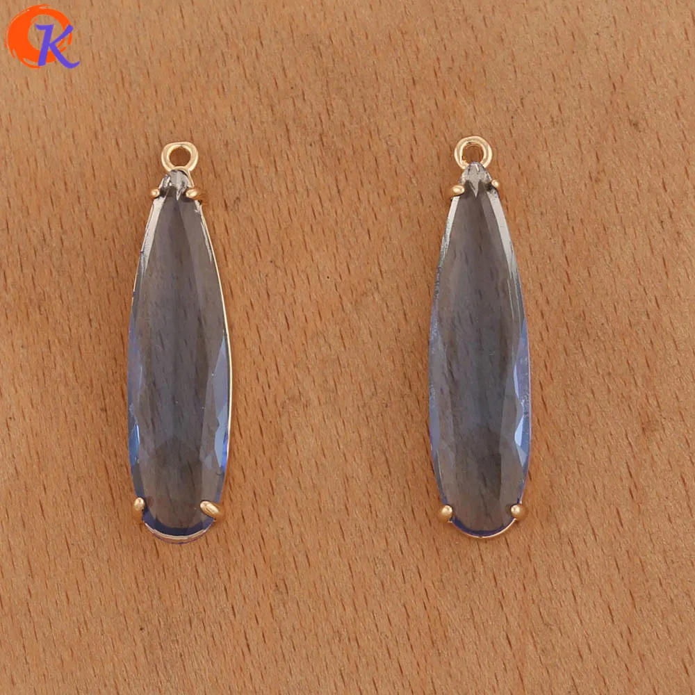 Cordial Design 30Pcs 8*33MM Charms Jewelry/Jewelry Accessories/DIY Earrings Making/Earring Findings/Hand Made/Crystal Pendant - cordial
