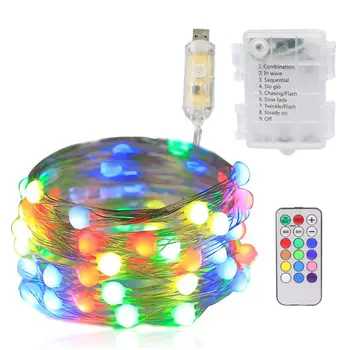 

Waterproof Colorful Christmas Tree LED String Light with Remote Control Lamps