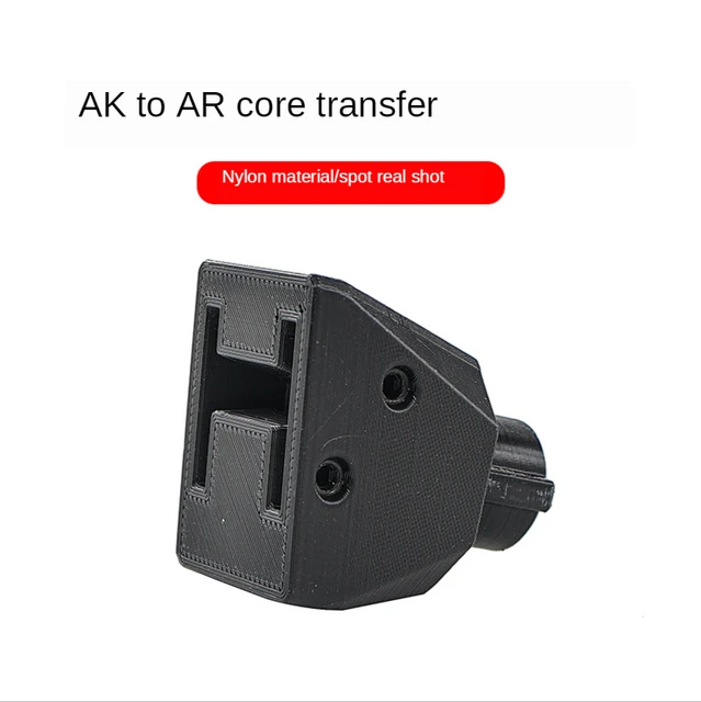 TOtrait AK47 Rear Support Adapter AKM /AKs to AR Butt Battery Nylon Adapter Water Bomb Modification Accessories black